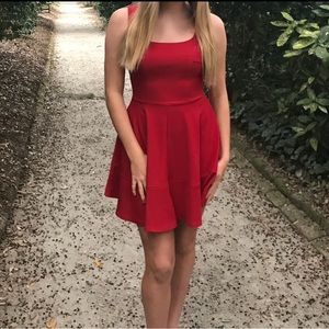 LULUS RED MINI DRESS